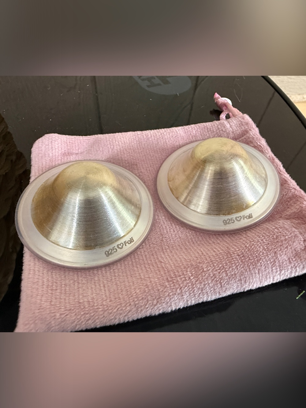 925 Sterling Silver Nursing Cups